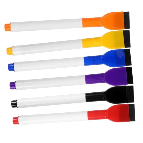 OFFSCH 6St löschbarer Whiteboard-Marker Kreidestift magnetische trocken abwischbare Marker Radierbare Whiteboard Stifte Farbige Whiteboard Stifte Multifunktions-Trockenlöschmarker Abs von OFFSCH