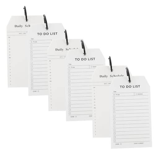 OFFSCH 6st Loseblatt-notizblock Handheld-notizbuch Mini-notizblock Mini-notizbücher Praktischer Notizblock Büro-notizblock Schüler-notizblock Verstellbares Notizbuch Weiß Papier von OFFSCH