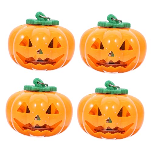 OFFSCH 8 Stk Kürbis-schlüssel-charme Kinder Dekor Kinderspielzeug Halloween-spielzeug Für Kinder Taschenfüller Für Halloween Halloween-schlüsselanhänger Kinderlaterne Knopfbatterie Orange von OFFSCH