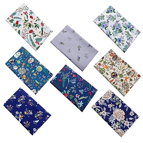 OFFSCH 8St -Baumwolltuch aus reiner Baumwolle Patchworkstoff aus Baumwolle Baumwollstoff einfarbig babybettwäsche betthimmel babybett Quilten Hawaii-Patchwork-Stoff Stoffmaterial Weiß von OFFSCH