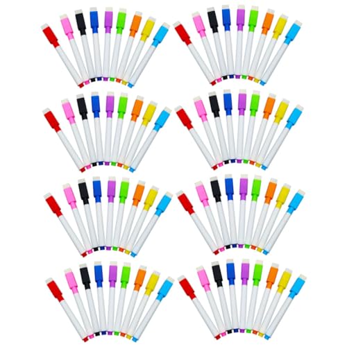 OFFSCH 90 Stück Abwischbarer Markierungsstift Mit Pinsel Whiteboard Für Kinder Schule Whiteboard Marker Schreibstift Trocken Abwischbarer Stift Löschbarer Stift Whiteboard Für von OFFSCH