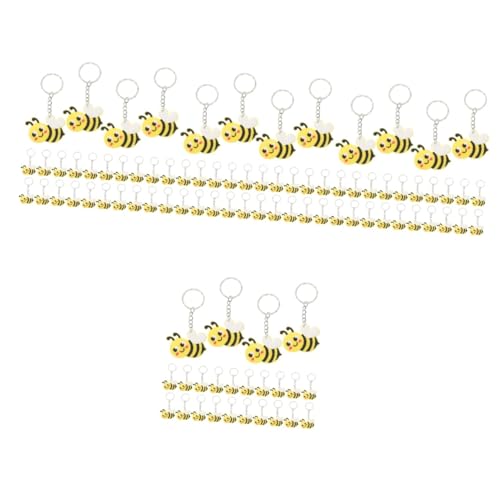 OFFSCH 96 Stk Biene Schlüsselanhänger bienen bienen zubehör favorisieren Tagestasche geschenktüten Schlüsselanhänger für Autoschlüssel Biene Anhänger aus Metall Gastgeschenke von OFFSCH