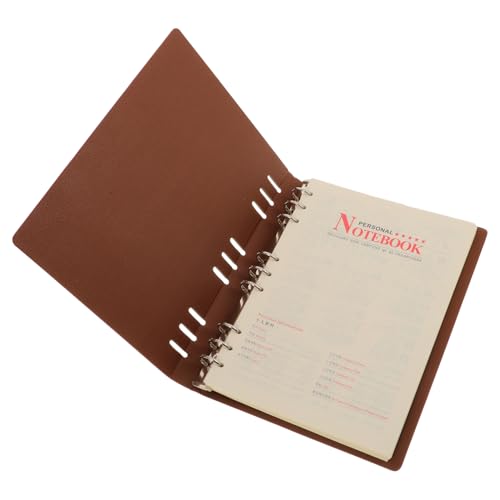 OFFSCH A4-ring-notizblock Kleines Liniertes Notizbuch Zeitplan-notizbuch Binder Journal Spiralförmiger Notizblock Drahtgebundenes Notizbuch Agenda-notizbuch Meeting-notizbuch Brown Papier von OFFSCH