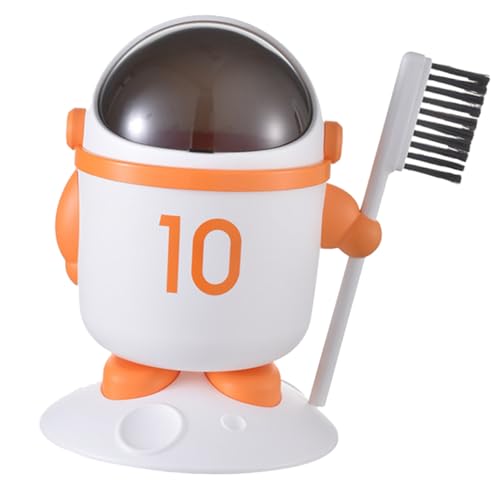 OFFSCH Astronauten-Mülleimer Cartoon-Mülltonnen Büro-Mülltonne Mini- kinder Tischabfalleimer streugutbehälter dustbin Desktop kleiner Mülleimer Cartoon-Mülleimer Plastik Orange von OFFSCH