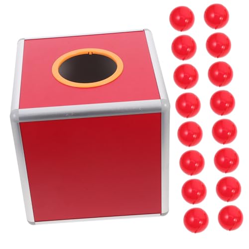 OFFSCH Box Box Für Tombola Tickets Trinkgeldgläser Wohltätigkeitseimer Mit Deckel Arbeitsplatten Behälter Tombola Ticket Halter Schreibtischzubehör Arbeitsplatz Organizer Rot von OFFSCH