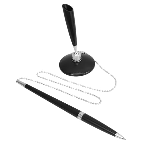 OFFSCH Desktop-stift Desktop-signaturstift Schreibstift Mit Ständer Professioneller Kugelschreiber Business-accessoire Multifunktionsstift Business-signatur-stift Black Rostfreier Stahl von OFFSCH