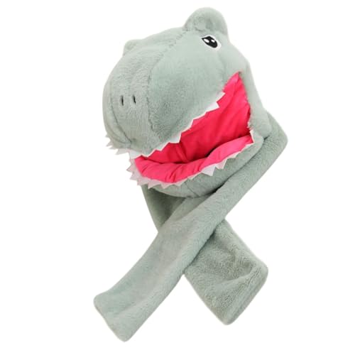 OFFSCH Dinosaurier-hoodie Interessante Party-requisite Lustiger Hut Für Party Hut- -requisite Dinosaurier-kopfbedeckung Foto-requisite Dinosaurier-kopfmaske Light Green Plüsch von OFFSCH