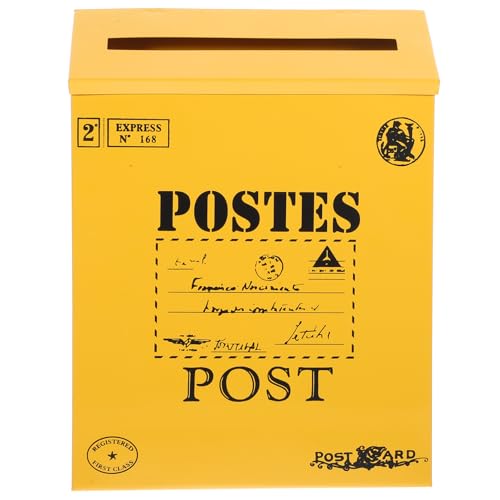 OFFSCH E-Mail-Postfach außen Wandbriefkasten mit Schloss Paket Pagodenbriefkasten Draht Korb briefkasten vintage mailbox Briefkasten aus Eisen zur Wandmontage Post-Organizer zum Aufhängen von OFFSCH