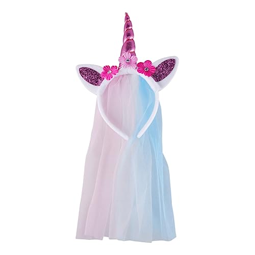 OFFSCH Einhorn Stirnband Für Karneval Und Tanzparty Bunter Kopfschmuck Für Damen Und Kinder Modisches Accessoire Für Kostüme Fasching Und Mottopartys von OFFSCH