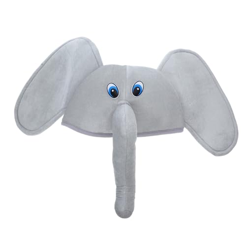 OFFSCH Elefantenhut kinderkostüme Spaß Hut elefant kostüm kleinkind elefant kostüm hut Elefanten-Partyhut verrückte Hüte Stirnband mit Elefantenohren lustiger Hut Stoff Grey von OFFSCH