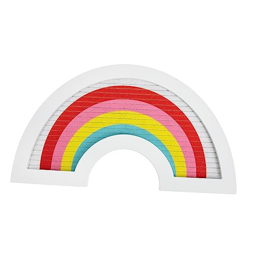 OFFSCH Filz-message-board Hinweistafeln Für Zu Hause Digitales Nachrichtenbrett Memoboard Im Regenbogen-design Wand Bürodekoration Foto-anzeigetafel Korktafel Fürs Büro Bilderrahmen Holz von OFFSCH