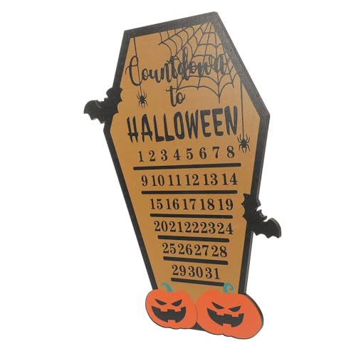 OFFSCH Halloween-Ornamente halloween countdown halloween wanddeko halloween decorations Halloween-Adventskalender Dekore Wand-Adventsfest-Dekoration Countdown-Dekoration Wandkalender Holz von OFFSCH