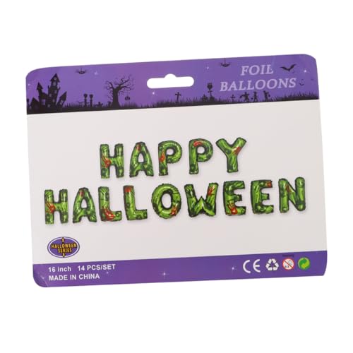 OFFSCH Halloween Party Ballon Set: Folien Buchstaben Ballons Happy Halloween Dekorationen Grün von OFFSCH