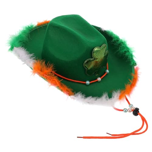 OFFSCH Irische Hutkappen Für Männer St Patricks Day Versorgung Irische Kappe Cowgirl Hut St Patricks Day Kappe Requisite Partyhut Modischer Westernhut Herrenhut Dekorativer von OFFSCH