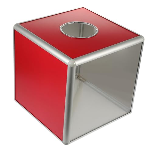 OFFSCH Kasten Lotterie-Box Lotteriefall Tombola-Boxen Anzeige Spendenfall storage boxes aufbwahrungs-box paletten Spendenboxen für Fundraising Tombola-Zubehör Aluminiumlegierung von OFFSCH