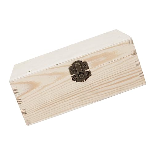 OFFSCH Kasten aus Holz storage boxes aufbwahrungs-box Holzschachtel stauboxen Holzbox Schmuck-Schatz-Organizer unvollendete Holztruhe Geschenkbox für Brautjungfern Metall von OFFSCH