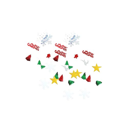 OFFSCH 1 Packung Weihnachtsdekorationen Santa Schneeflocke Hirsch Stil Glitter Konfetti Streu für Home Office Bar von OFFSCH