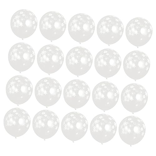 OFFSCH Latexballons Mit Schneeflocken Muster Für Weihnachtliche Dekoration Ideal Für Partys Feste Und Weihnachtsfeiern Robuste Und Hochwertige Luftballons von OFFSCH