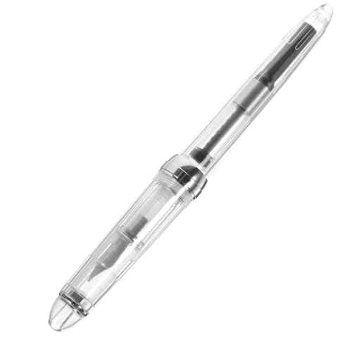 OFFSCH Löschstift acrylic pen schreibutensilien fountain flex pen stylus pen Transparenter Stift Füllfederhalter für Kalligrafie zarter Füllfederhalter Büro Stift Rostfreier Stahl Silver von OFFSCH