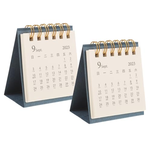 OFFSCH Monatlicher Desktop-kalender Notizblock 2 Stück Mini-tischkalender Kalender Für Den Schreibtisch Bürokalender Dekorativ von OFFSCH