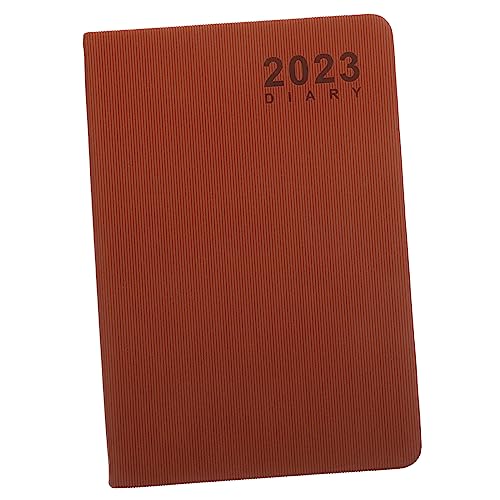 OFFSCH Notizbuch 2023 Tagesplaner Notizblock Planer-Notizbuch Agenda Notizblock 2023 Pläne Notizblock Zeitplan 2023 the notebook noteboon Notizblock aufnehmen Zeitplaner Papier Brown von OFFSCH