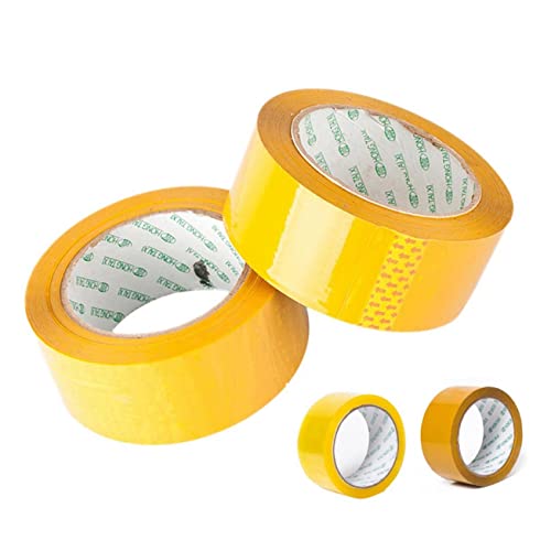 OFFSCH Packung Mit 6 Rollen Dichtungsband Paketklebeband Strapazierfähig Sportband Doppelklebeband Doppelseitiges Abklebeband Strapazierfähiges Transparentes Klebeband Abdeckband Yellow von OFFSCH