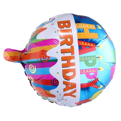 OFFSCH Runde Folienballons Für Kindergeburtstag Mylar Ballons Happy Birthday Dekoration Helium Ballons Für Jungen Und ädchen von OFFSCH