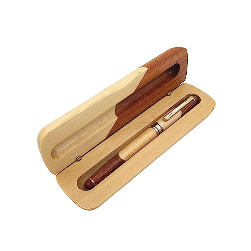 OFFSCH Kugelschreiber Set Aus Rosenholz Mit Holzbox Hochwertiger Rollerball Stift Für Büro Und Schule Elegantes Schreibzubehör Für Kreative Köpfe Und Geschäftsgeschenke von OFFSCH