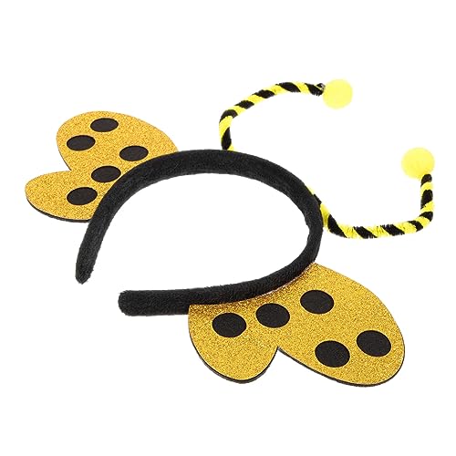 OFFSCH Schmetterlings-stirnband Marienkäfer-gastgeschenke Performance-haarband Tier Verkleiden Sich Stirnband Bommel Haarband Bienen-stirnband Fliegenkopfbedeckung Für Kinder Vlies Yellow von OFFSCH