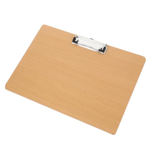 OFFSCH Schreibblock-Clip kleines Klemmbrett Office-Dateiordner Zeichenbretter Zwischenablage klein Dokumentenklammer Clipboard-Ordner Zwischenablage-Büro Board-Clip-Ordner MDF Khaki von OFFSCH