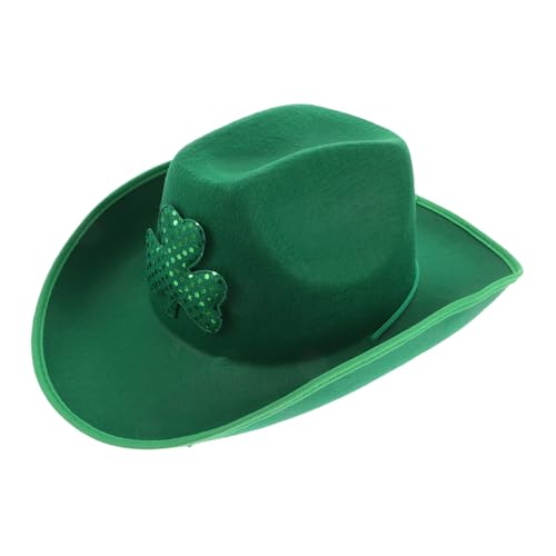 OFFSCH St Patrick'S Day Kleeblatt Cowboykappe Für Erwachsene St Patricks Day Hut Damen Shamrock Hut St Patrick'S Day Partydekoration von OFFSCH