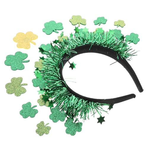 OFFSCH St Patrick'S Day Stirnband Grüne Mausohren Kleeblatt Kopfbedeckung Lustiger Und Festlicher Haarschmuck Für Frauen Feste Und Partys von OFFSCH