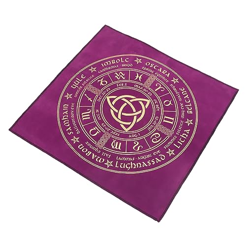 OFFSCH Tarot-Tischdecke Tarot-Matte Altar Tischdecke Tarottisch Tarot-Tuch Tarot tischdecke Tarotkarten Tischdecke Astrologie Schreibtischtuch Stütze Weissagung Wandteppich Stoff Violett von OFFSCH