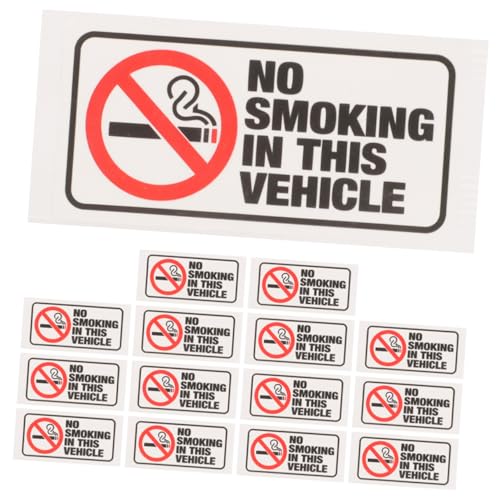 OFFSCH Wasserdichte No Smoking Aufkleber Selbstklebende Vinyl Warnhinweise Für Büros Und Öffentliche Bereiche Rauchverbot Sticker Für Wände Und Autos von OFFSCH