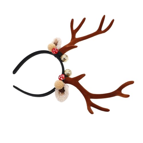 OFFSCH Weihnachtskopfschmuck Stirnband Erwachsenes Tierkostüm Weihnachtskleidung Tierkostüme Erwachsenenkostüme Kopfband Kostüme Für Hirschgeweih Rentier Haarband Kopfreif Pu von OFFSCH