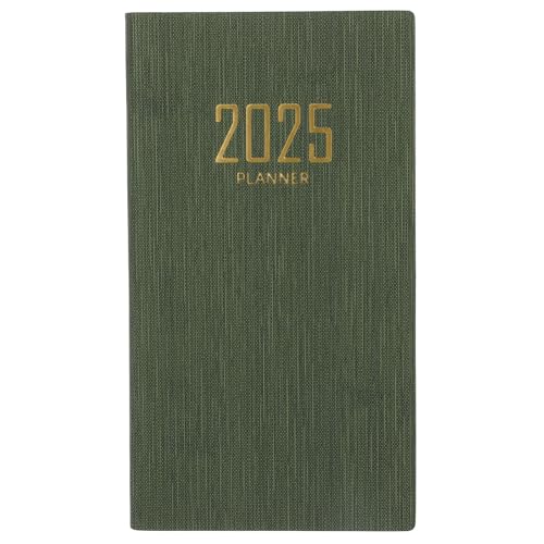 OFFSCH Zeitplan 2025 Notizbücher Verschleißfestes Notizbuch Multifunktions-planer-organizer Monatsplaner Notizblock Planer-organisator Agenda-notizbuch Bürobedarf Bürozubehör Green Papier von OFFSCH