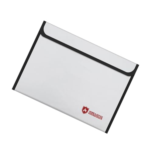 OFFSCH feuerfeste Aktentasche Koffer aus Fiberglas feuerfester Aktenorganisator A4 Dokumentenhalter document folder ordner Dokumententaschen Aufbewahrungstasche für Dokumente Light Grey von OFFSCH