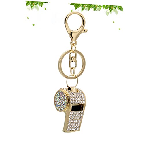 OFFSCH kreativer -Schlüsselanhänger bag charm bescherung weihnachten weihnachstsgeschenk genschenkideen Grad- Kette für Schlüssel Schlüsselanhänger mit Pfeife Golden von OFFSCH