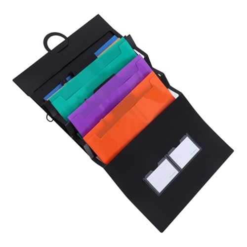 Ordner Akkordeontaschen Erweiterbare Hängemappe Dokumentenhalter Für Die Wand Hängeregistraturhalter Wand-mail-organizer Organisator Für Papierakten Karteninhaber Black Plastik OFFSCH von OFFSCH