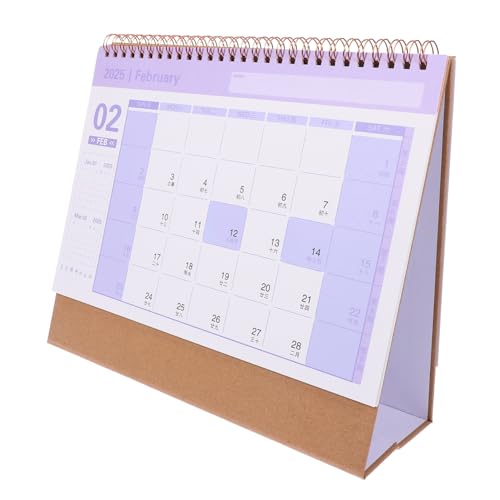 Tischkalender 2025 Terminkalender Flip-Kalender Bürokalender Professioneller Kalender Countdown-Kalender Jahresplaner 2025 Kalender des Mondjahres Staffelei-Tischkalender Papier OFFSCH von OFFSCH