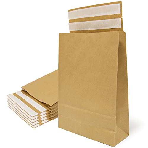 Briefumschläge aus Kraftpapier mit doppeltem Silikonstreifen für Versand und Verpackung, Papiertüten zum Versenden von Kleidung (260 x 410 x 80 + 100 mm, 100 Umschläge) von OFITURIA