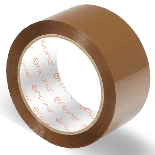 OFITURIA Paketklebeband, Braunes Klebeband, Packband für Umzugskartons und Sendungen, Verpackungsklebeband, Sicheres und Widerstandsfähiges Paketband (38mmx120m, 1 Rollen) von OFITURIA