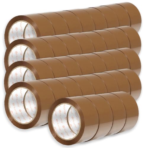 OFITURIA Paketklebeband, Braunes Klebeband, Packband für Umzugskartons und Sendungen, Verpackungsklebeband, Sicheres und Widerstandsfähiges Paketband (38mmx120m, 36 Rollen) von OFITURIA