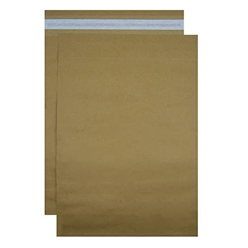 Versandtaschen aus Kraftpapier, Optik, blickdicht, mit Selbstverschluss, leicht haftend und robust, große braune Umschläge, verschiedene Größen (125, 420 x 500 x 100 mm) von OFITURIA