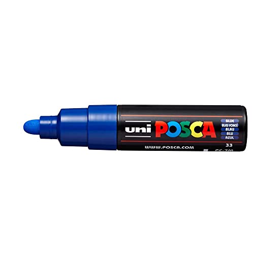 uni-ball 181351 - POSCA Marker mit breiter Rundspitze, blau von uni-ball