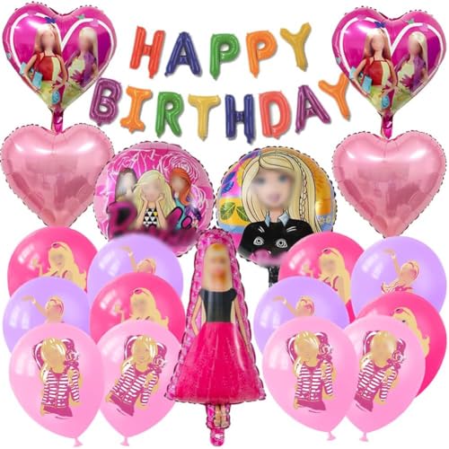 OFKAFEZV 20 Piece Princess Balloons, Round Balloons Foil Balloon, Princess Theme Decoration, Foil Balloons, Birthday Decoration for Children, Party Balloons von OFKAFEZV