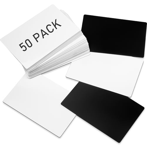 50 Stück trocken abwischbare magnetische Etiketten, Großpackung, 9,4 x 14,3 cm, blanko, magnetische Karten für Whiteboard, weiße, löschbare beschreibbare Karten, wiederverwendbare Karteikarten, von OGMBI