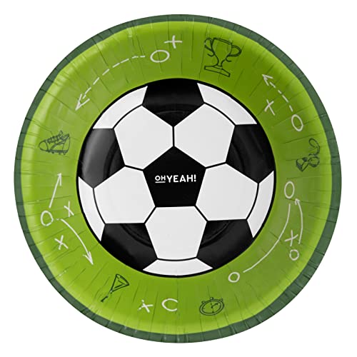 6 Stück – Runde Schale mit Fußball-Thematik, 350 ccm, Dekoration für Fußball-Party, Tischdekoration, Fußball-Dekoration. von OH YEAH