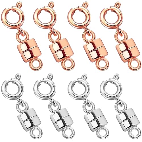OHINGLT Starke Magnetverschlüsse für Halsketten, Schmuck-Verschlüsse mit Rotgold und Silber plattiert für Armbänder, Halsketten und Ketten OHINGLT Starke Magnetverschlüsse für Halsketten, Schmuck-Verschlüsse mit Rotgold und Silber plattiert für Armbänder, Halsketten und Ketten von OHINGLT