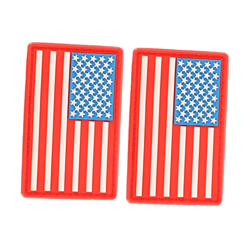 2St Sternenbanner Amerika-Flagge USA-Aufkleber uns Fahnen Armbinden sticker für kleidung aufkleber kleidung dekorative aufkleber für kleidung reparaturmaterial für kleidung PVC rot OHPHCALL von OHPHCALL